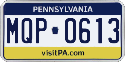 PA license plate MQP0613
