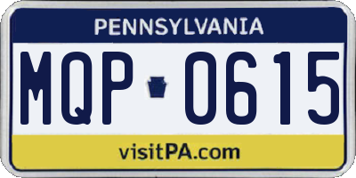 PA license plate MQP0615