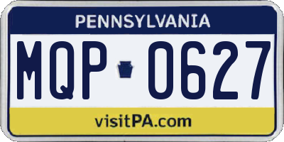 PA license plate MQP0627