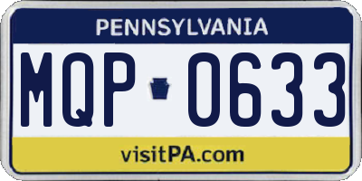 PA license plate MQP0633
