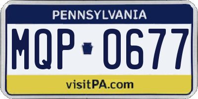 PA license plate MQP0677