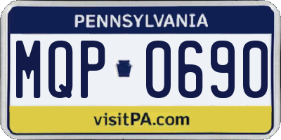 PA license plate MQP0690