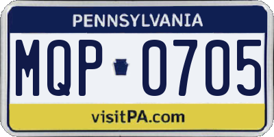 PA license plate MQP0705