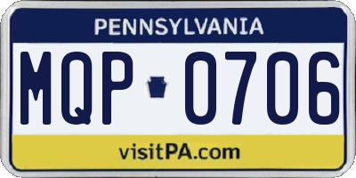 PA license plate MQP0706