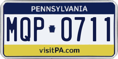 PA license plate MQP0711