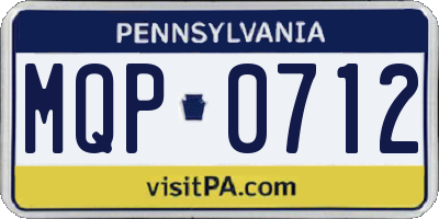 PA license plate MQP0712