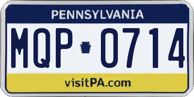 PA license plate MQP0714