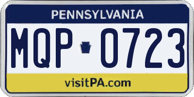 PA license plate MQP0723