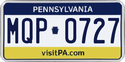 PA license plate MQP0727