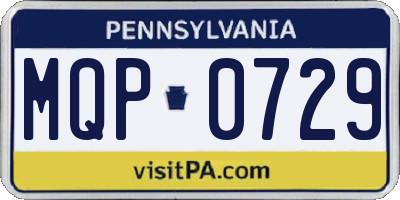 PA license plate MQP0729