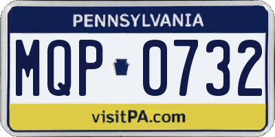 PA license plate MQP0732