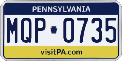 PA license plate MQP0735