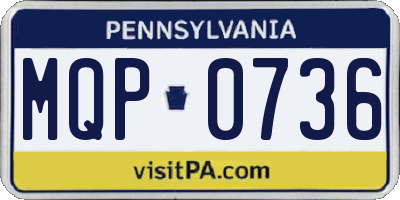 PA license plate MQP0736