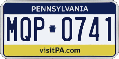 PA license plate MQP0741