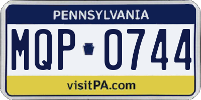 PA license plate MQP0744