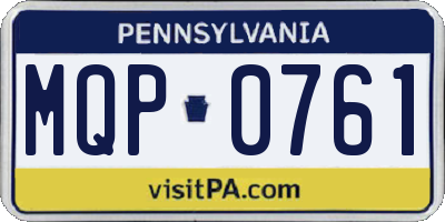 PA license plate MQP0761
