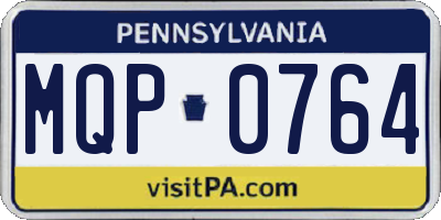 PA license plate MQP0764