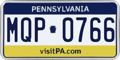 PA license plate MQP0766