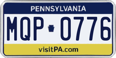PA license plate MQP0776