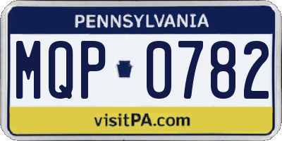 PA license plate MQP0782