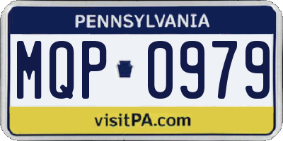 PA license plate MQP0979
