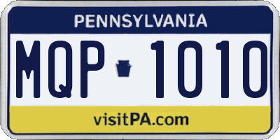PA license plate MQP1010