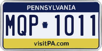 PA license plate MQP1011