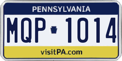 PA license plate MQP1014