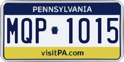 PA license plate MQP1015