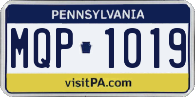 PA license plate MQP1019