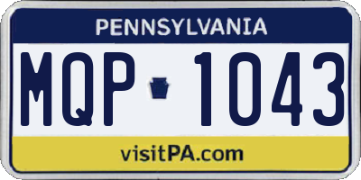 PA license plate MQP1043