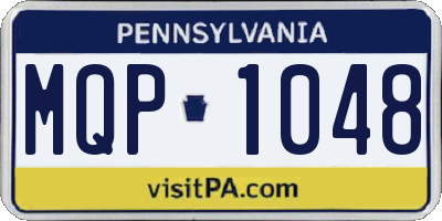 PA license plate MQP1048