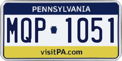 PA license plate MQP1051