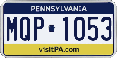 PA license plate MQP1053
