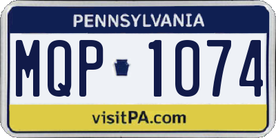 PA license plate MQP1074
