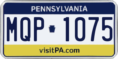 PA license plate MQP1075