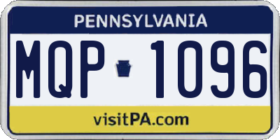 PA license plate MQP1096