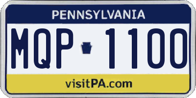 PA license plate MQP1100