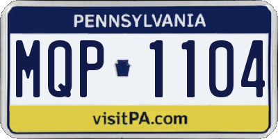 PA license plate MQP1104