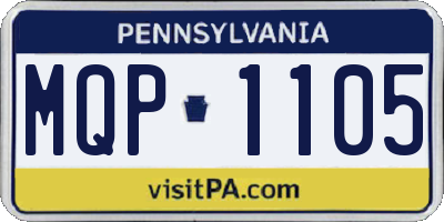 PA license plate MQP1105