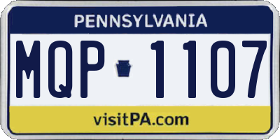 PA license plate MQP1107