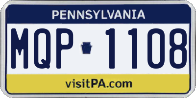PA license plate MQP1108