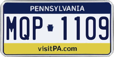 PA license plate MQP1109