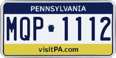 PA license plate MQP1112