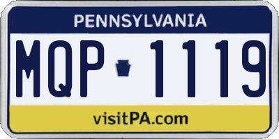 PA license plate MQP1119