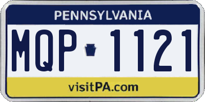 PA license plate MQP1121