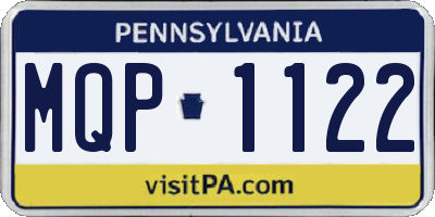 PA license plate MQP1122