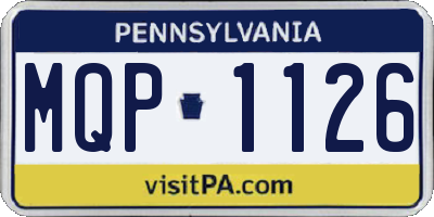 PA license plate MQP1126
