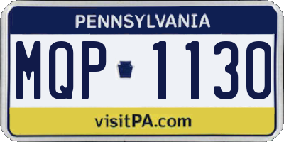 PA license plate MQP1130