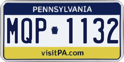 PA license plate MQP1132